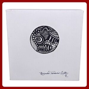 Original Mandala Art Signed 8x8 Canvas Handmade Drawing Boho Wall Decor NEW